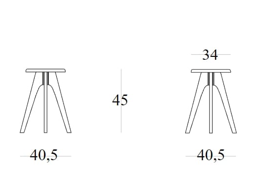 Низкий деревянный стул с мягким сиденьем SIPA Tommy ARCH-00054874 - Вид №1