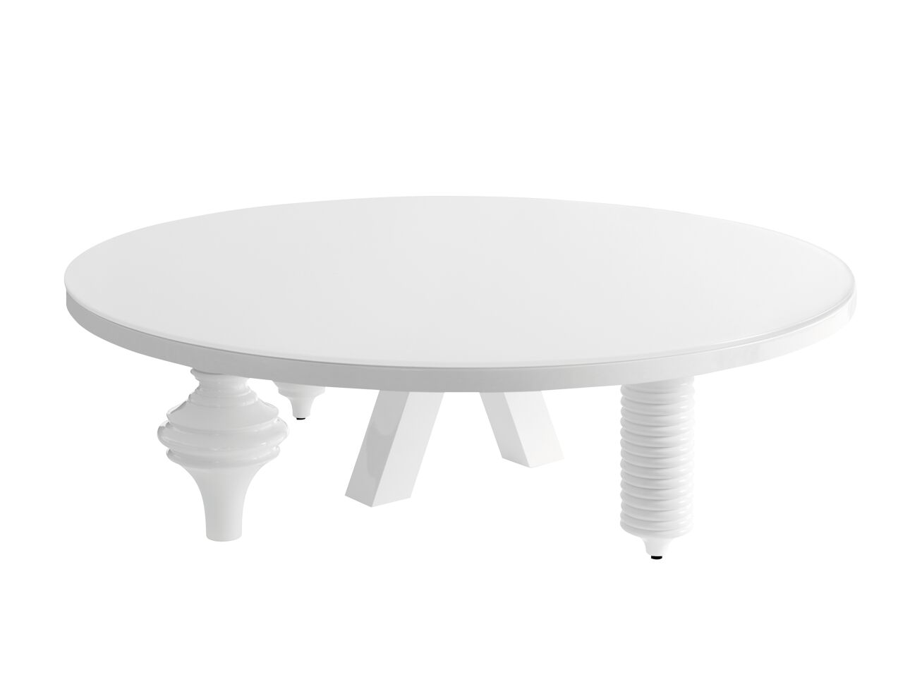 Круглый журнальный столик из МДФ для гостиной BD Barcelona Multileg ARCH-00093156