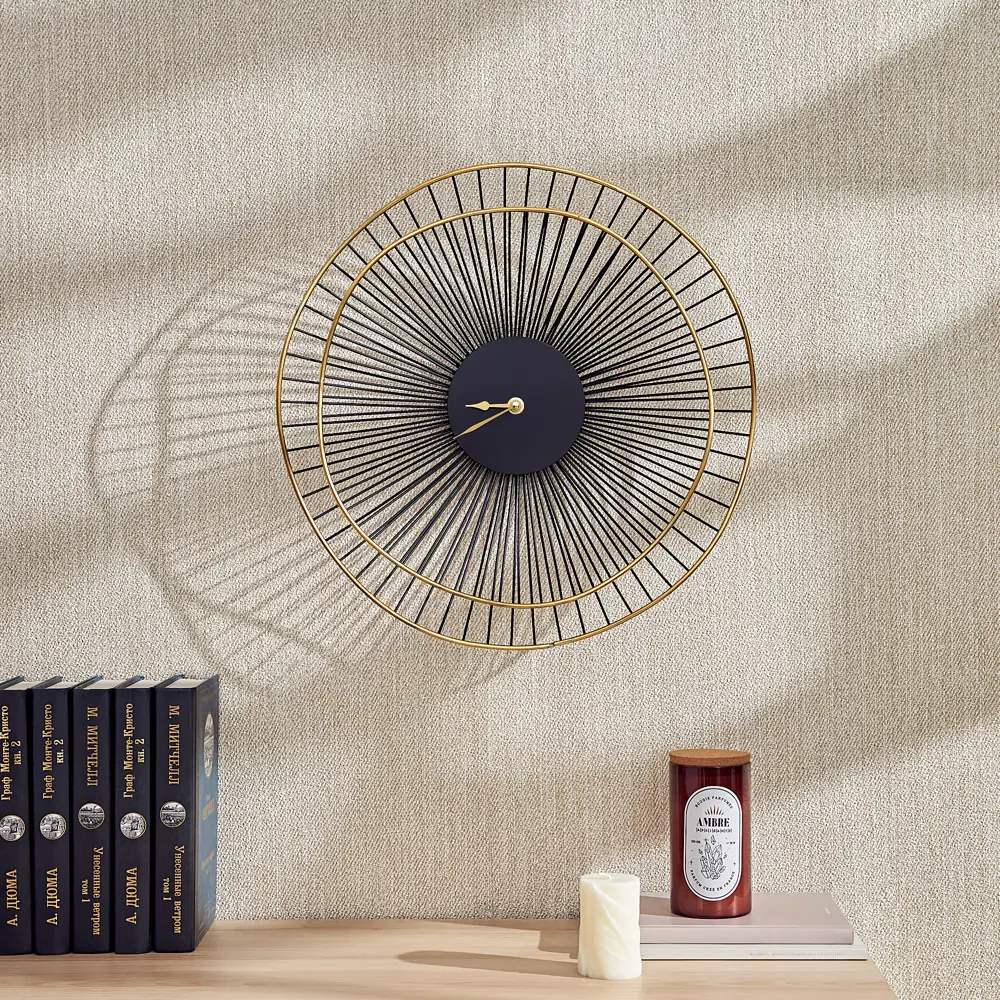 Часы настенные Dream River Ракушка SD220275N круглые металл цвет черный бесшумные ø39 Осень STLM-2025443