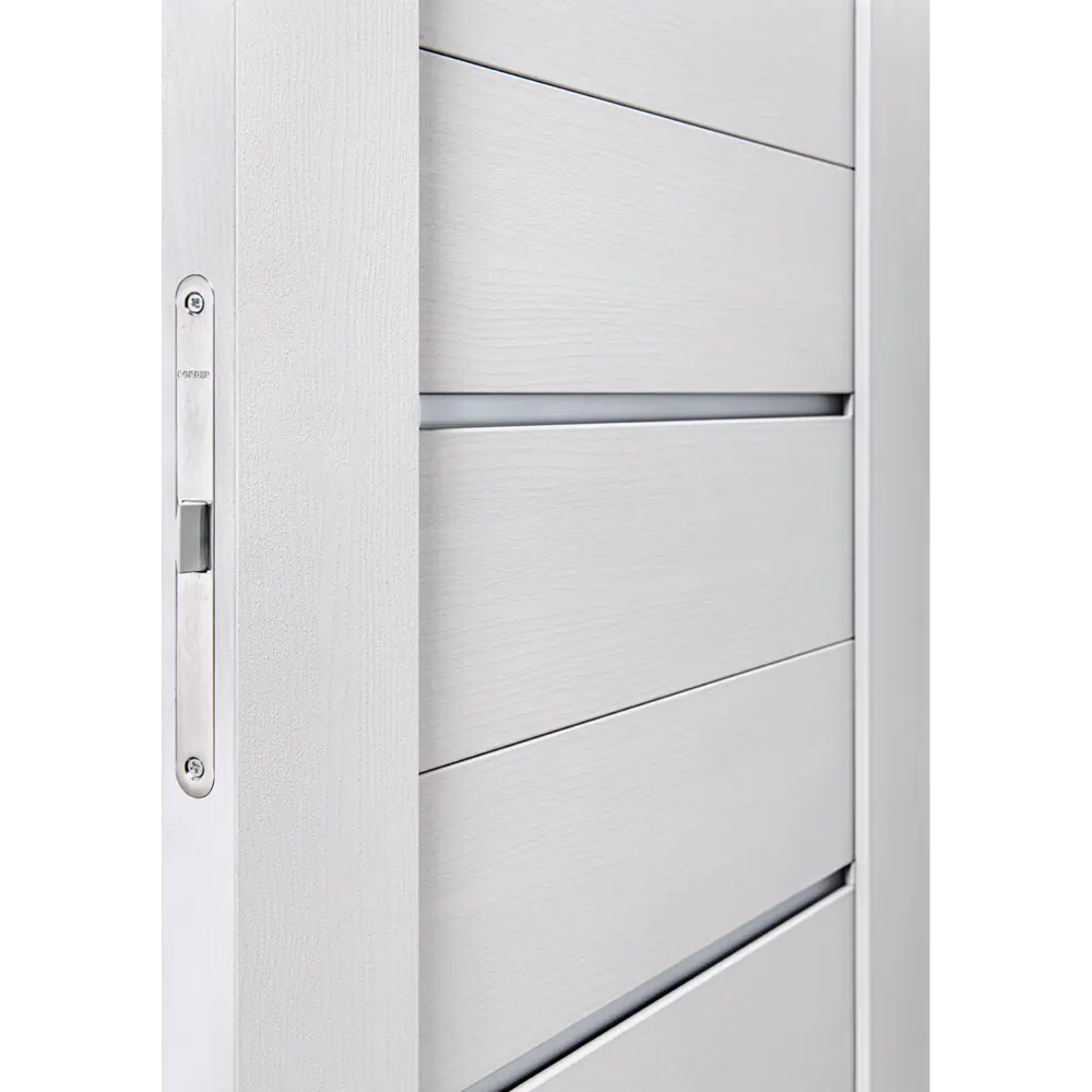 Дверь межкомнатная со стеклом Аккорд 70x200 см Hardflex цвет светло-серый с замком и петлями 89407899 STLM-2097518 PORTIKA  - Вид №3