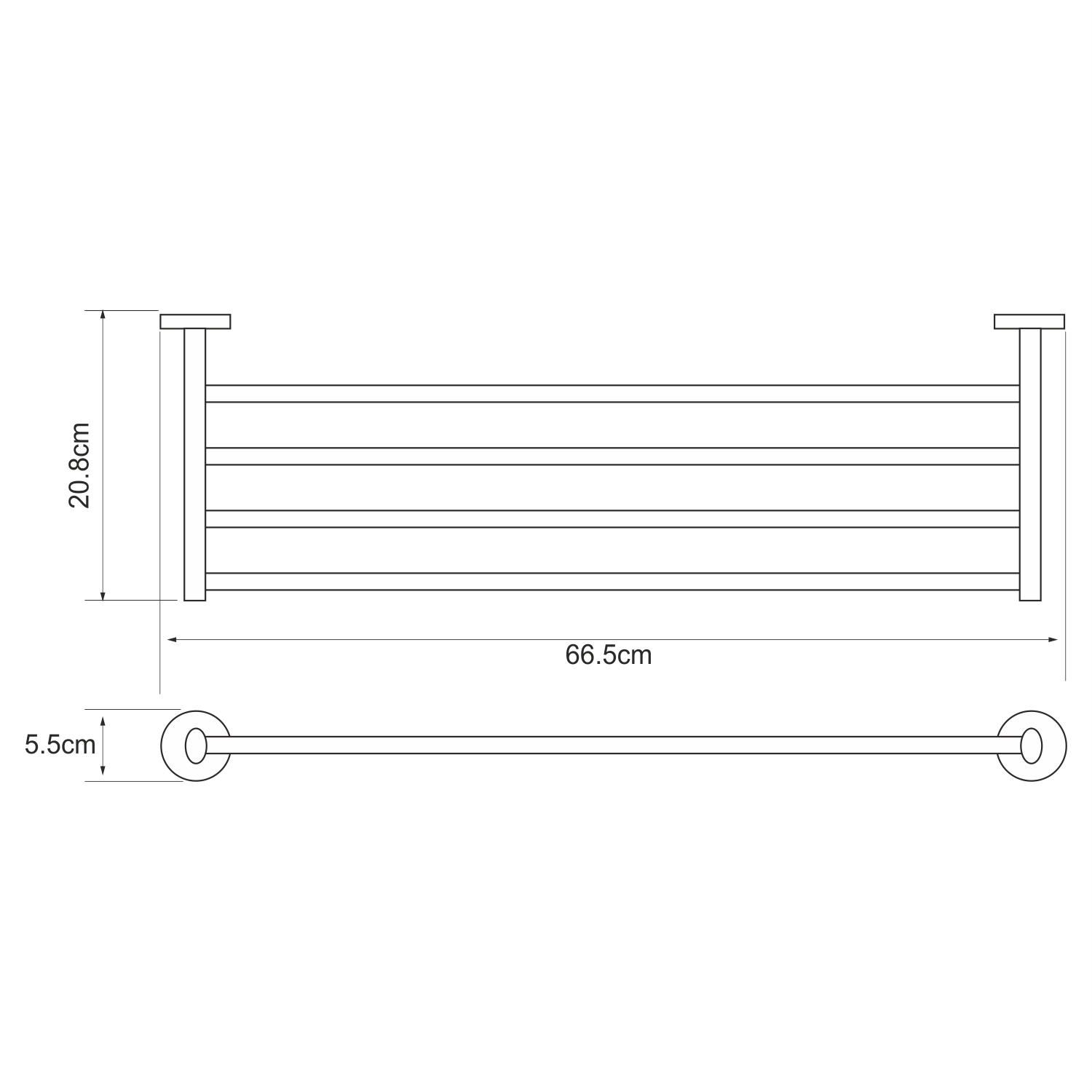 K-6211 Rhein Полка для полотенец WasserKRAFT Rhein K-6200  - Вид №2