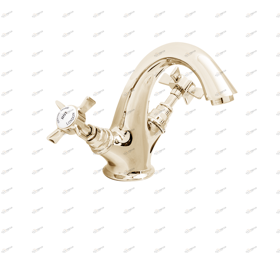 Gentry Home Смеситель для раковины Style на три отверстия с всплывающей пастой Ascot Incalux GH101407 