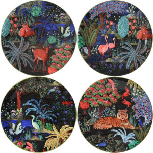 10659020 Gien Набор тарелок закусочных Gien Дворцовый сад 22см, фаянс, 4шт Фаянс