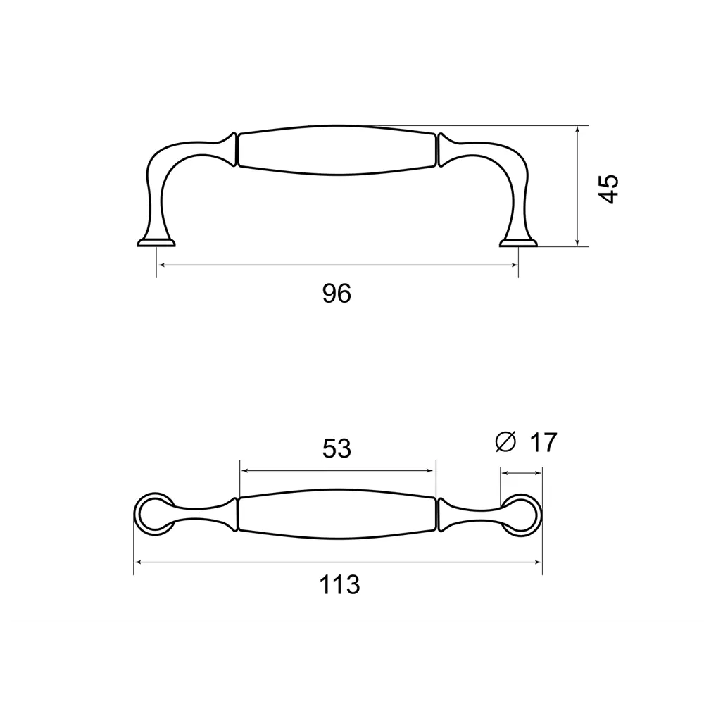 86899816 Ручка-скоба мебельная Casalingo ЦАМ 96 мм цвет матовое золото STLM-1006702 PALLADIUM  - Вид №2