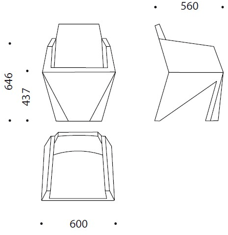 B-LINE Кресло полиэтиленовое с подлокотниками sun-id-1505914 - Вид №5