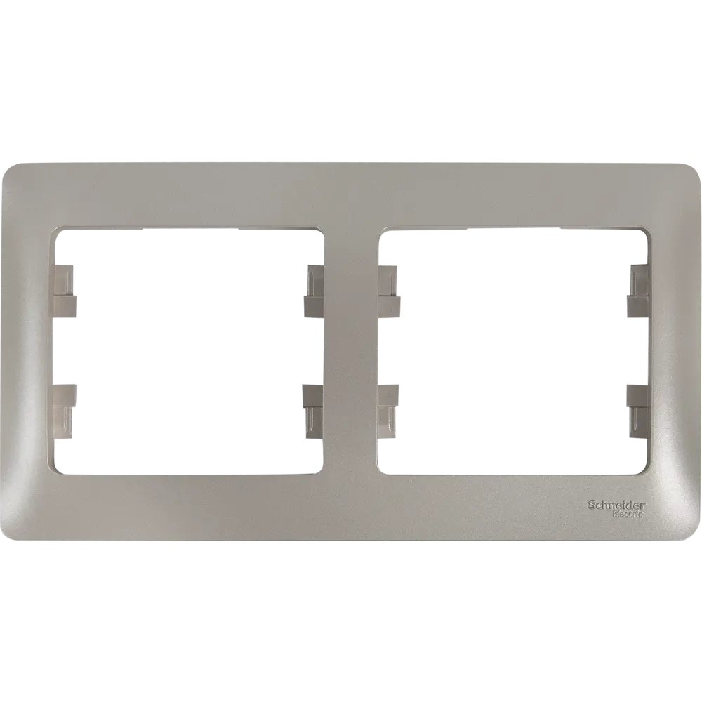 Schneider Electric Glossa - Двойная рамка для розеток в цвете платина 84693673 STLM-0053768