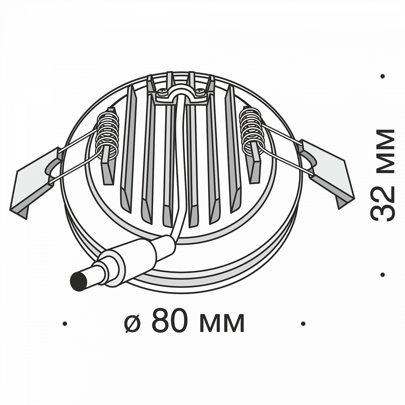 Встраиваемый спот черный круглый Technical Phanton 7W TECHNICAL DOWNLIGHT 00-3957159 Черный  - Вид №2