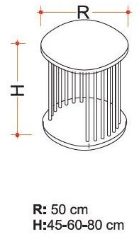Tuna Ofis Круглый журнальный столик из фанерованной древесины Corinth sun-id-1448333 - Вид №1