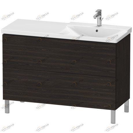 LC660306969 Тумбочка напольная L-Cube #LC6603 1220 x 481 мм Орех брашированный (натуральный шпон) Duravit