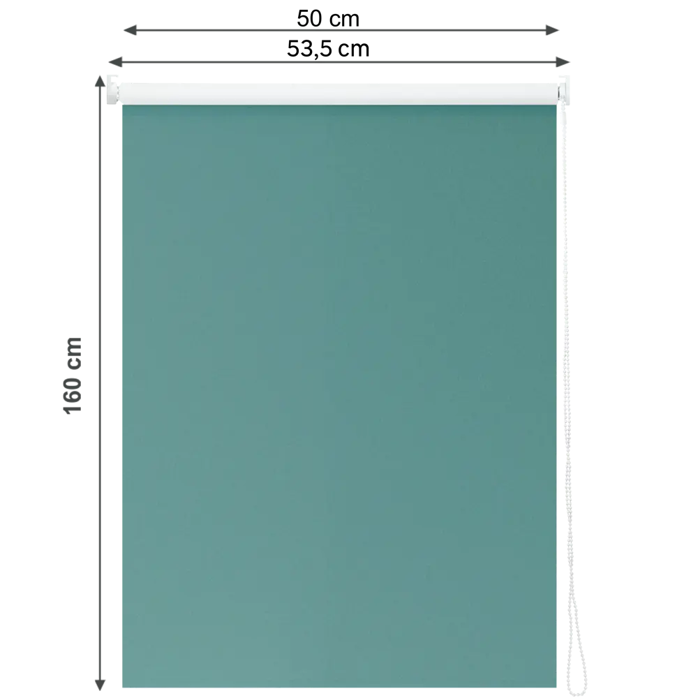 Штора рулонная блэкаут Inspire Santos 50x160 см бирюзовая Celadon 2 82692229 STLM-2144776 - Вид №1