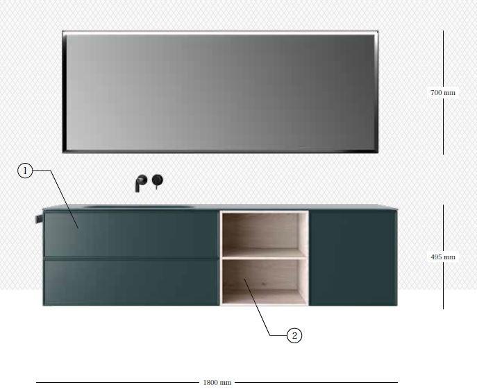 Ideagroup Тумба под умывальник, лакированная Form sun-id-1443741 - Вид №1