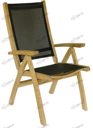 Il Giardino di Legno Откидной деревянный садовый стул с подлокотниками Macao 309