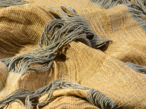 Ткань из полиэстера, льна и хлопка