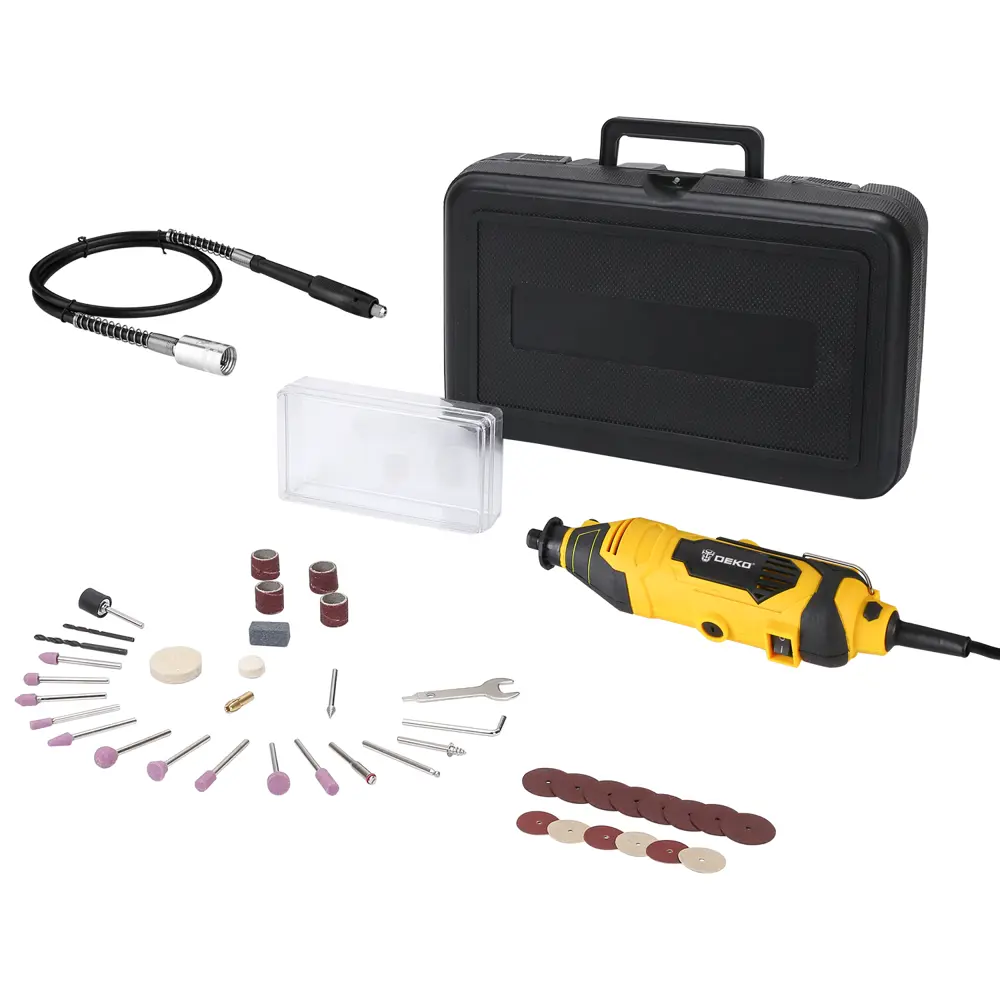 Гравер сетевой Deko DKRT200E 063-1411, 200 Вт, гибкий вал в комплекте STLM-2175097