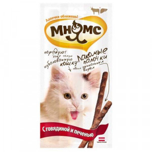 ПР0016708 Лакомство для кошек Pro Pet Лакомые палочки с говядиной и печенью 13,5см 5г*3шт МНЯМС