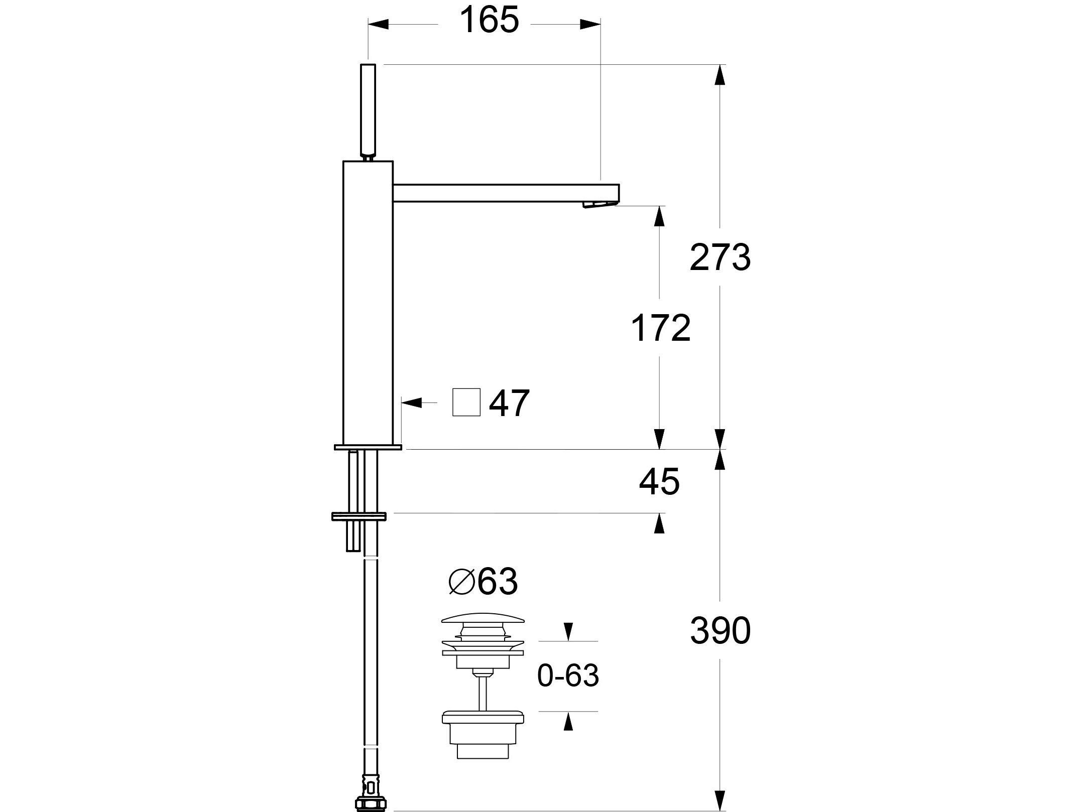 Смеситель для раковины с одним отверстием GUGLIELMI RUBINETTERIE G&amp ARCH-00122203 - Вид №2