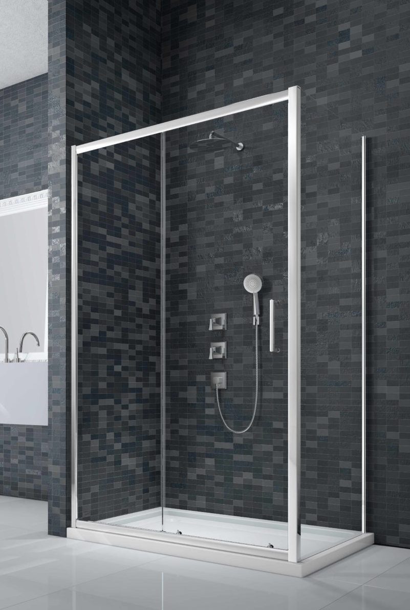 Торцевая панель для монтажа с дверью DWH07E0 Merlyn Ionic Хромированный  - Вид №1