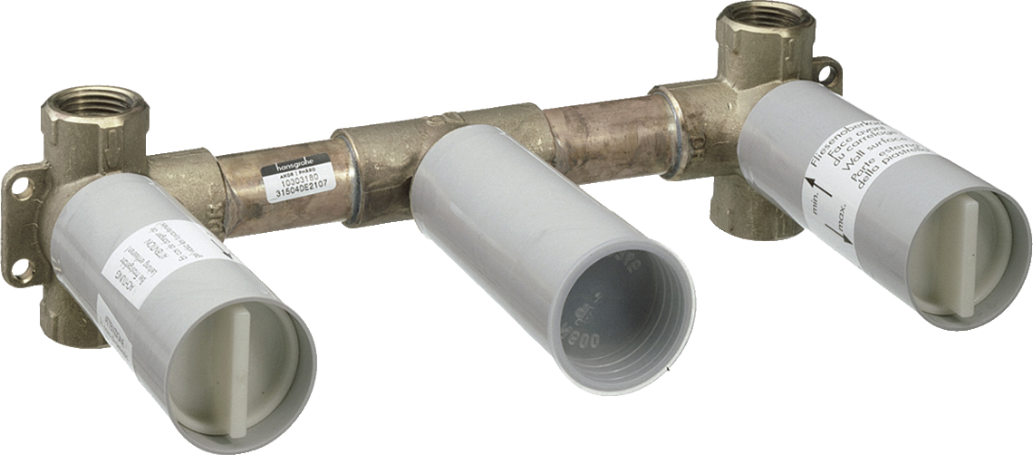 10303180 Базовая часть смесителя для раковины на 3 отверстия, скрытого монтажа, настенного монтажа AXOR 