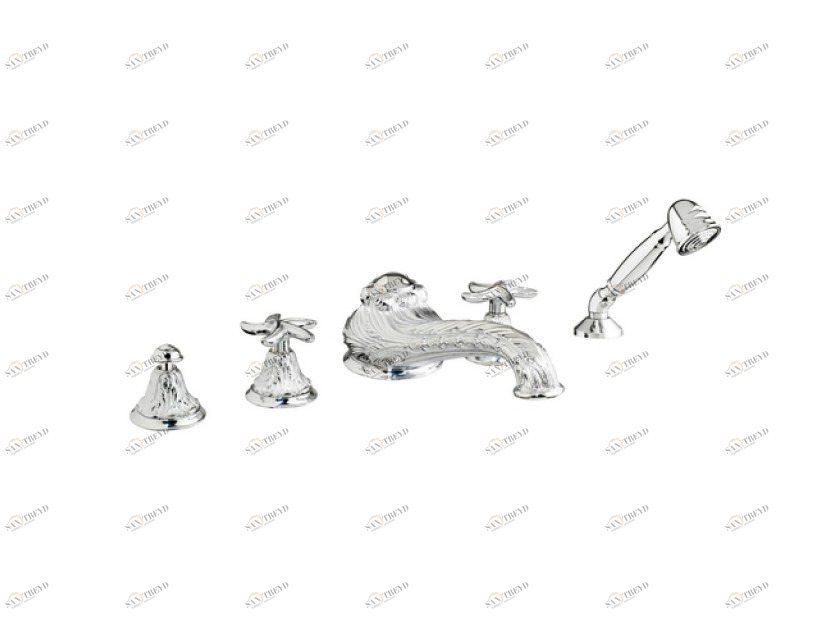 230716.B040.53 Набор для ванны с пятью отверстиями Хром с черной патиной Mestre Versailles