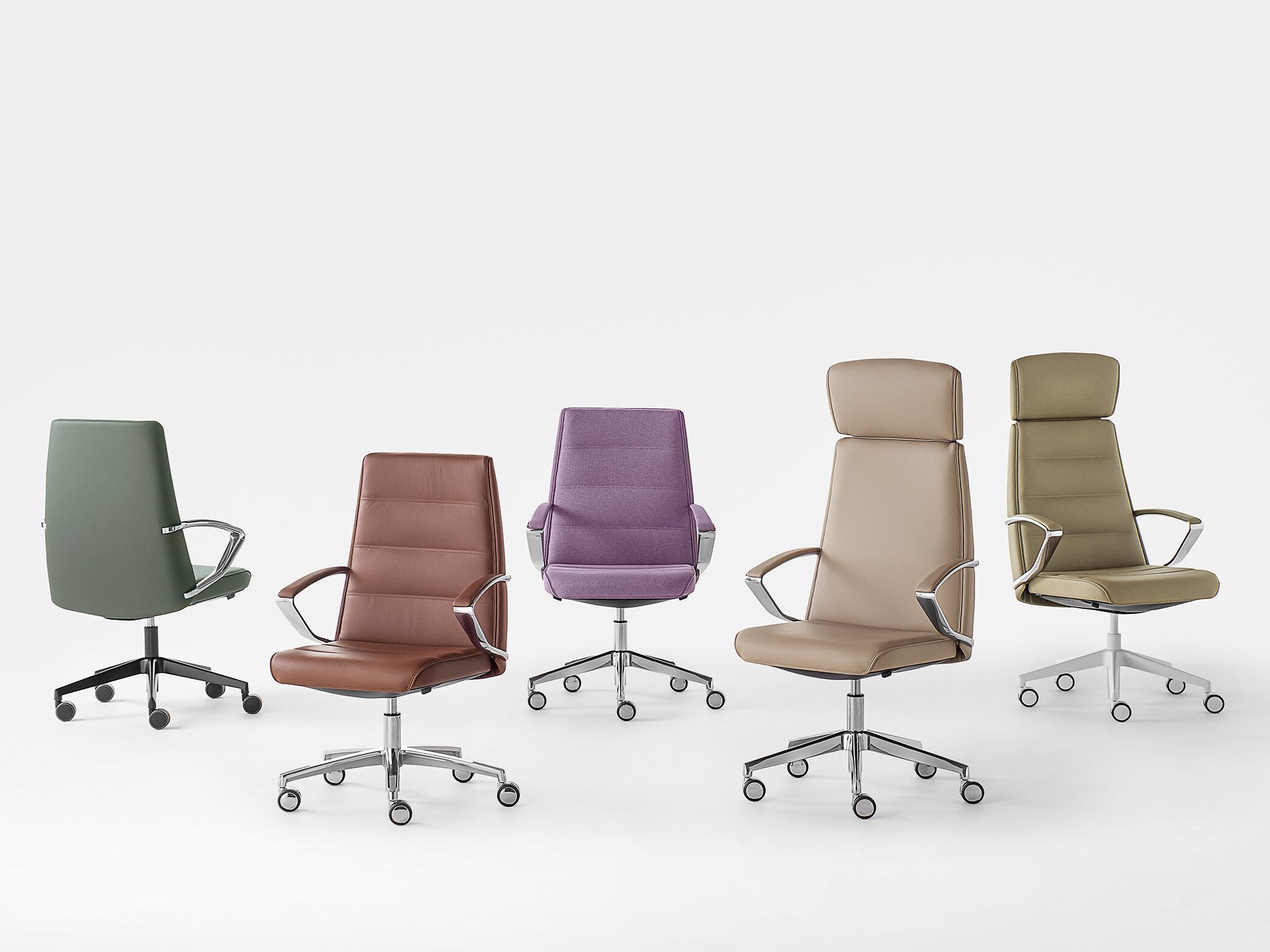 Кожаный офисный стул с 5 спицами Kastel Klivia ARCH-00129297 - Вид №4