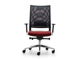 Сетчатое вращающееся кресло с откидывающейся спинкой и подлокотниками