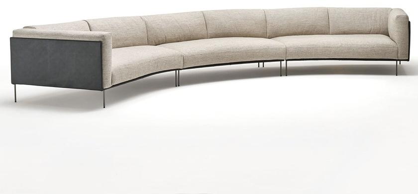 Living Divani Изогнутый диван со съемным чехлом из ткани Rod sun-id-1461115 - Вид №6