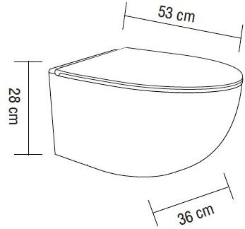 Подвесной унитаз настенный Белый Rifra  Италия sun-id-1365144 - Вид №7