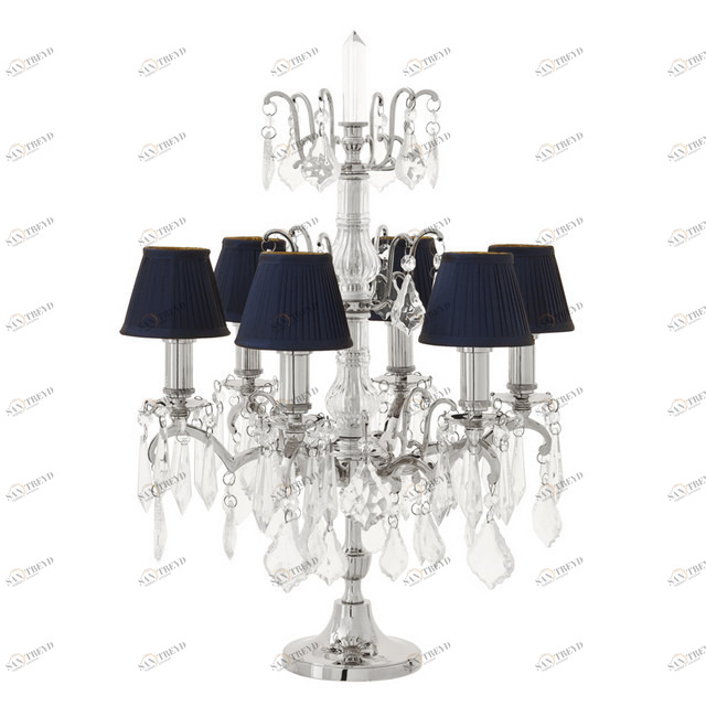 Настольная лампа Girandole от Eichholtz Хром 108845 EICHHOLTZ ИНТЕРЬЕРНЫЕ 061745 Прозрачный;хром;черный 