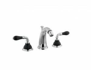 233521.N000.30 Биде с тремя отверстиями из черного фарфора Античная латунь