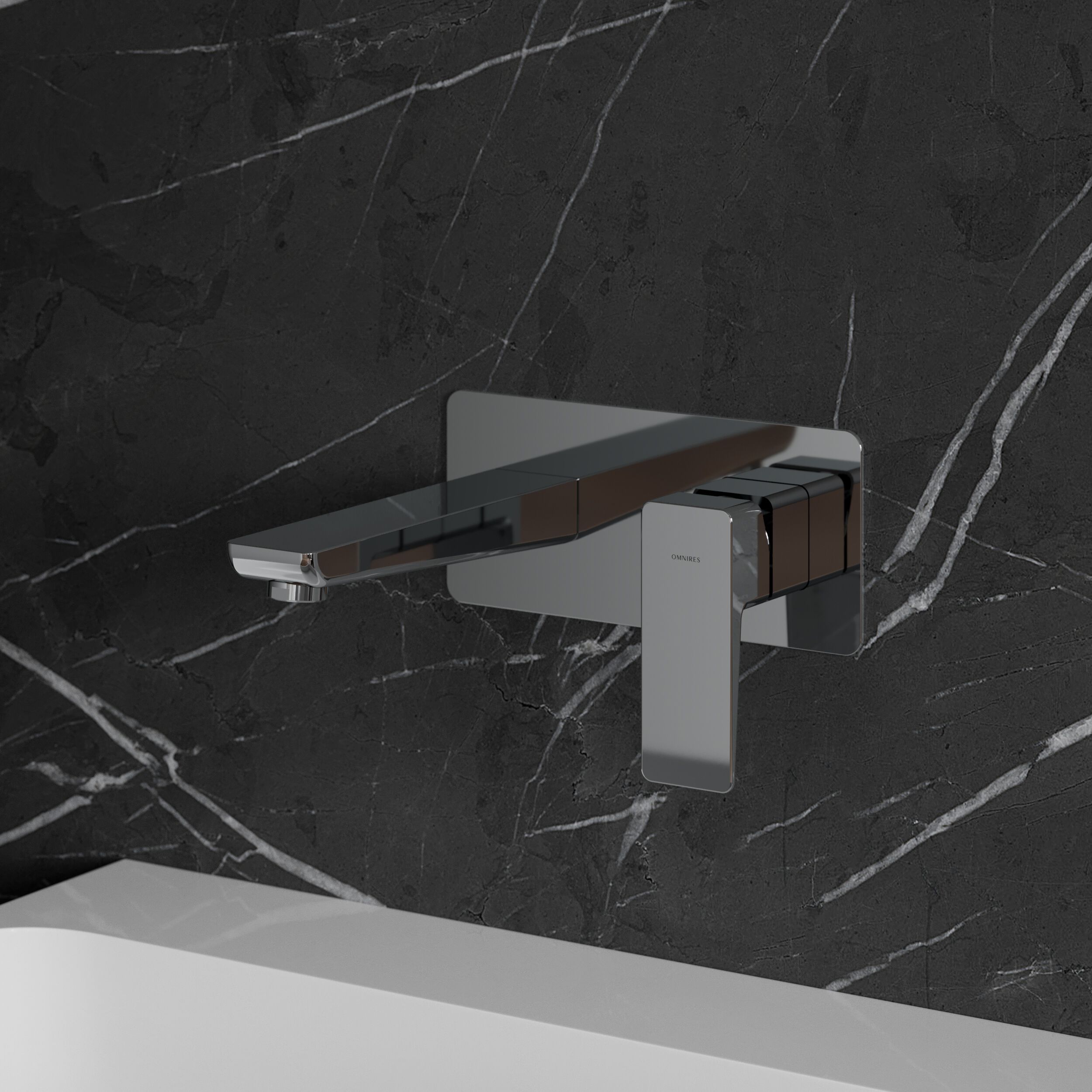 Настенный смеситель для раковины с пластиной OMNIRES PARMA PM7415 ARCH-00050938 - Вид №4