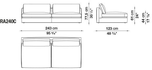 B&B Italia Модульный угловой диван из ткани Richard sun-id-1472345 - Вид №72