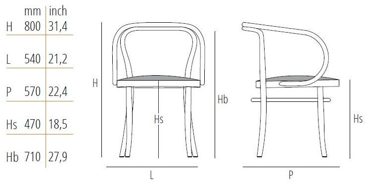 Wiener GTV Design Стул из бука с подлокотниками sun-id-1433307 - Вид №29