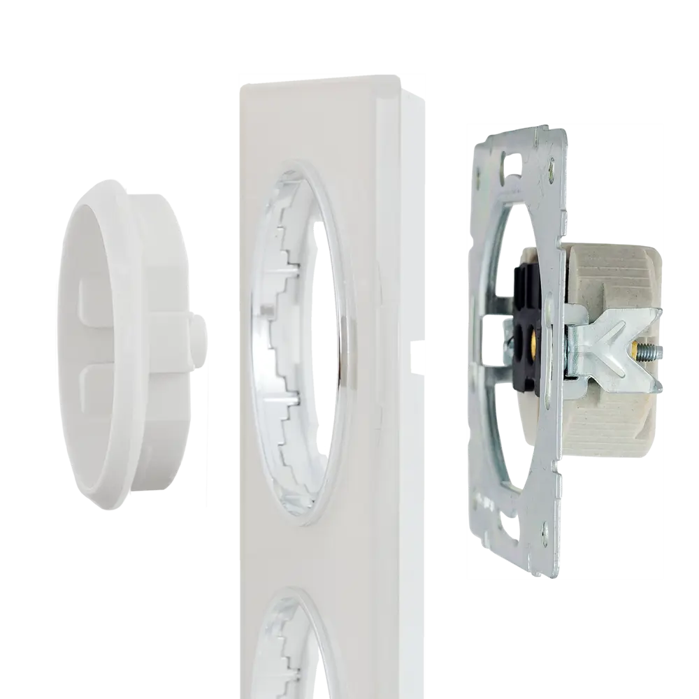 ONEKEYELECTRO Стеклянная рамка для розеток Florence бежевая на 4 поста 82838529 STLM-0036860 - Вид №3