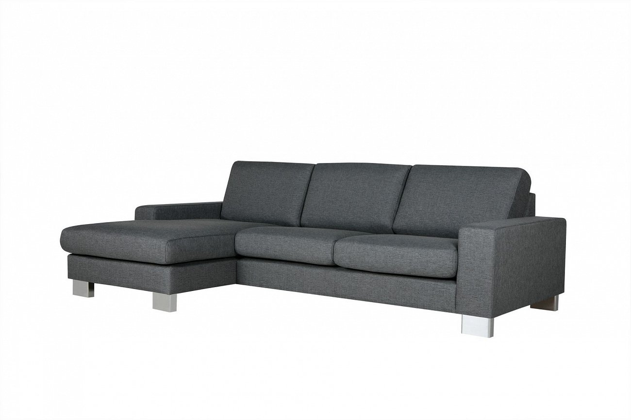 Диван Quattro угловой с левым модулем темно-серый SITS ДИЗАЙНЕРСКИЕ, QUATTRO 192298 Серый  - Вид №1