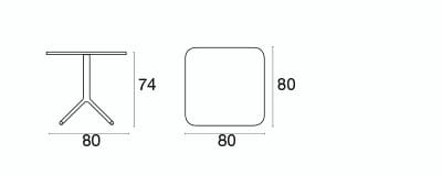 Квадратный садовый стол emu Grace ARCH-00054469 - Вид №6