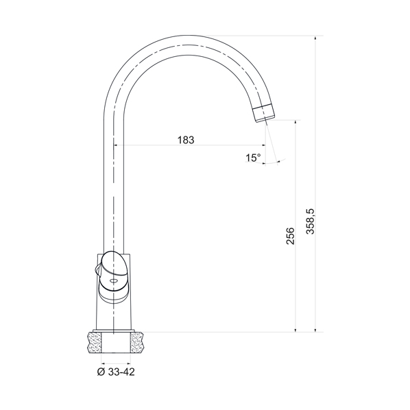 022-P VECTRA  Смеситель для кухни  ARGO kran  - Вид №1