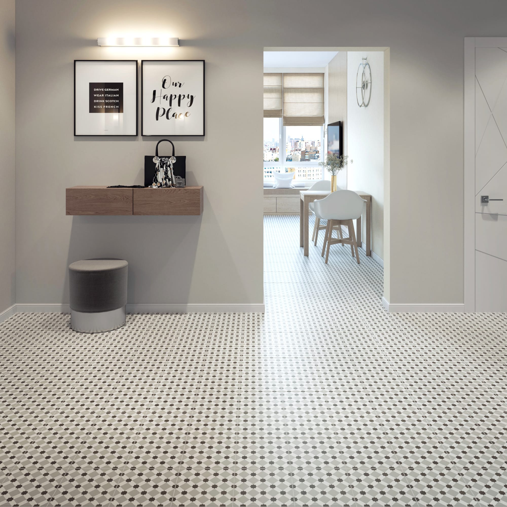 82595132 Плитка напольная Henley Grey Fog 45x45 см 1 м² цвет серый Timeless Santreyd - Вид №1