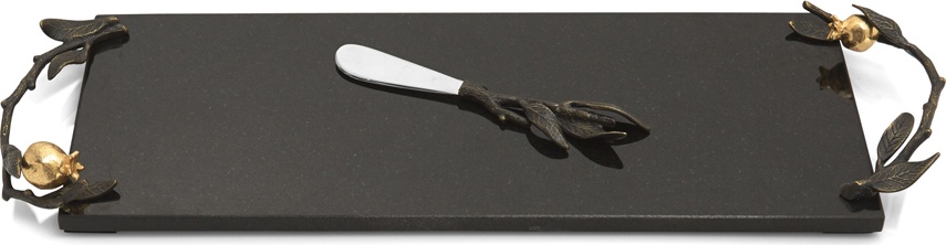 10605573 Michael Aram Доска для сыра с ножом Michael Aram Золотой гранат 44х15см, гранит Гранит 