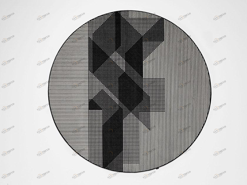 Antonio Lupi Design Круглый коврик из полосатого бархата Tramato Tr822 Antoniolupi 