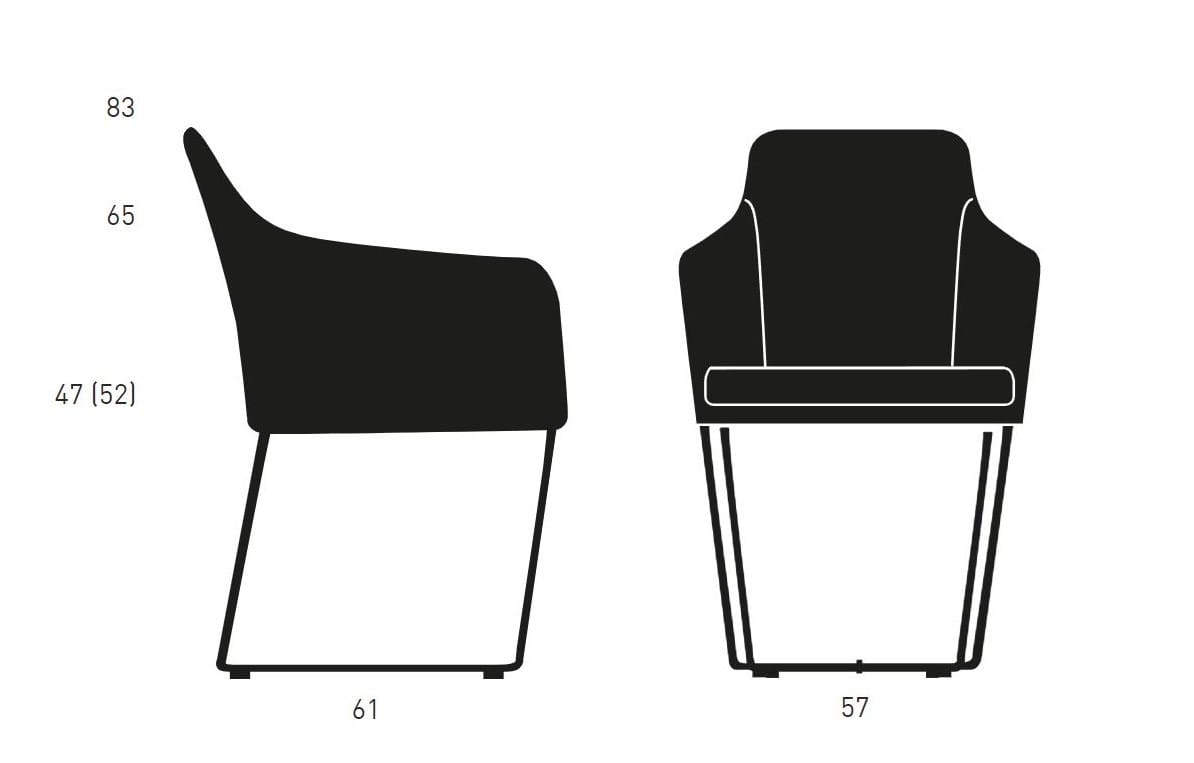 Мягкий стул для ресторана с подлокотниками KFF Youma Casual ARCH-00088931 - Вид №7