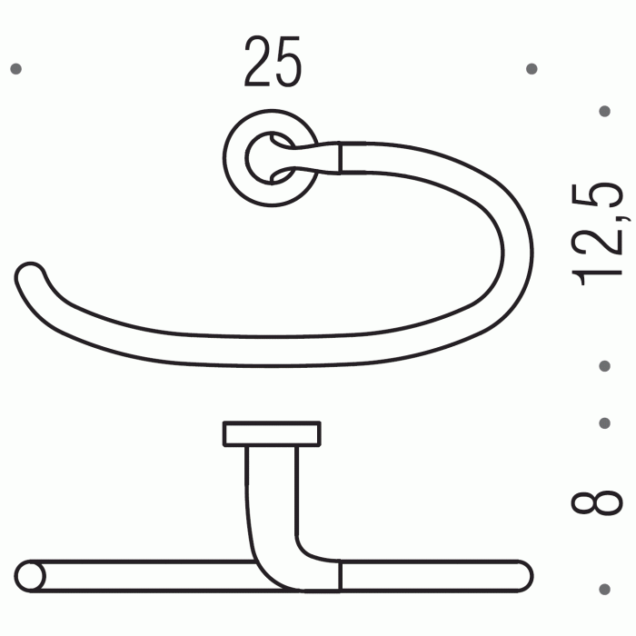 B2731 Полотенцедержатель-кольцо COLOMBO Basic Colombo Design - Вид №3