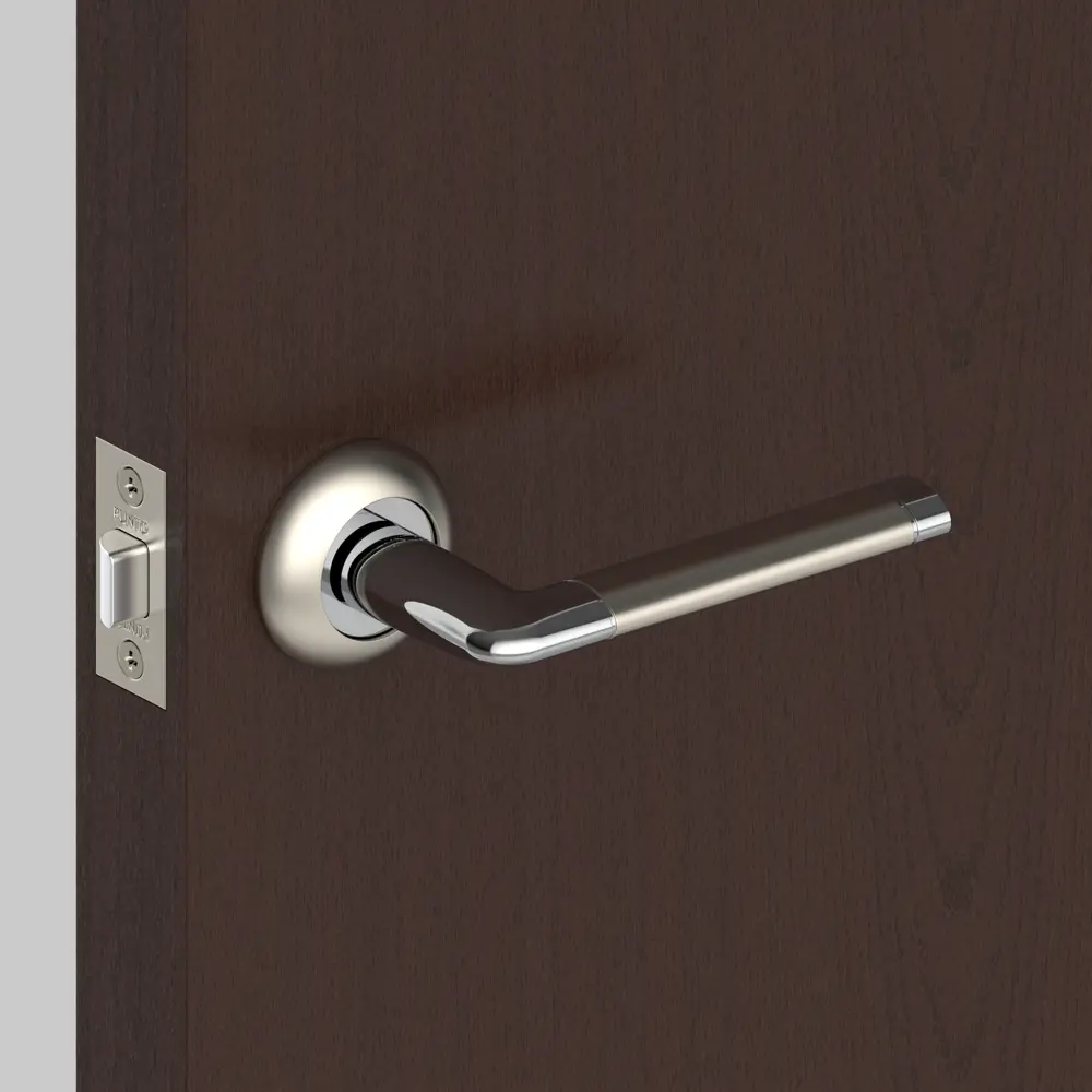 Комплект дверных ручек без запирания SET45/A REX TL/HD SN/CP-3 матовый никель/хром PUNTO STLM-2112361 - Вид №9