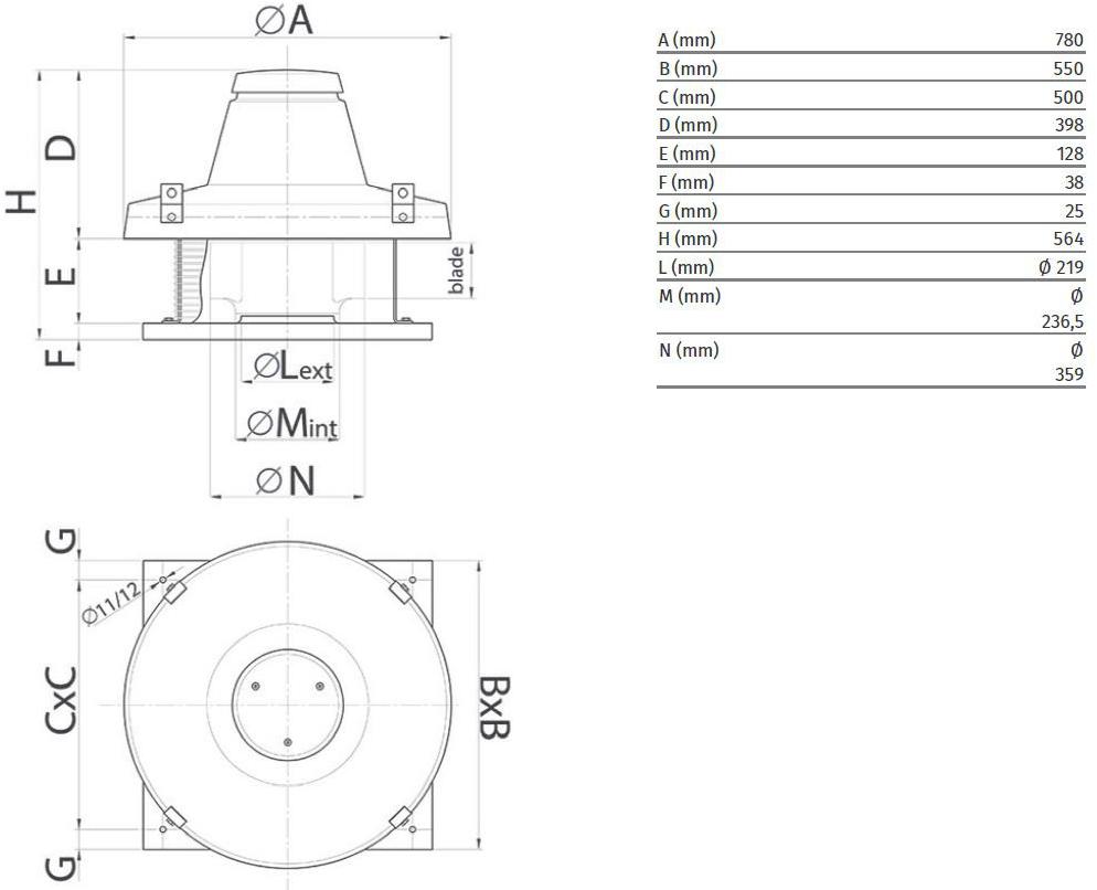 Vortice Центробежный потолочный вентилятор с радиальным выпуском Torrette tr-e 15215 - Вид №1