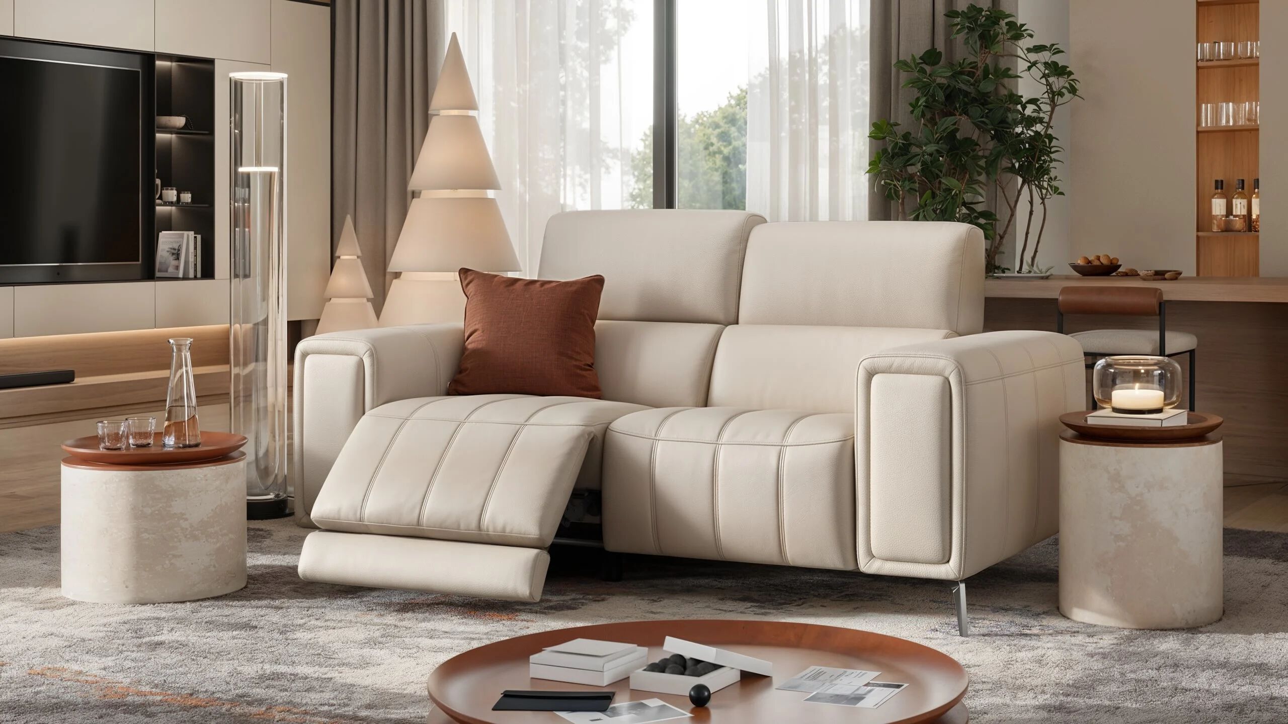 2-местный кожаный диван Sofanella Linera ARCH-00017238 - Вид №2