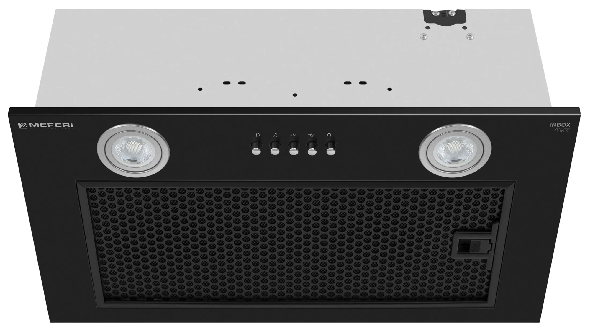9168690 Вытяжка полновстраиваемая Meferi INBOX52BK POWER черный STDN-0113555