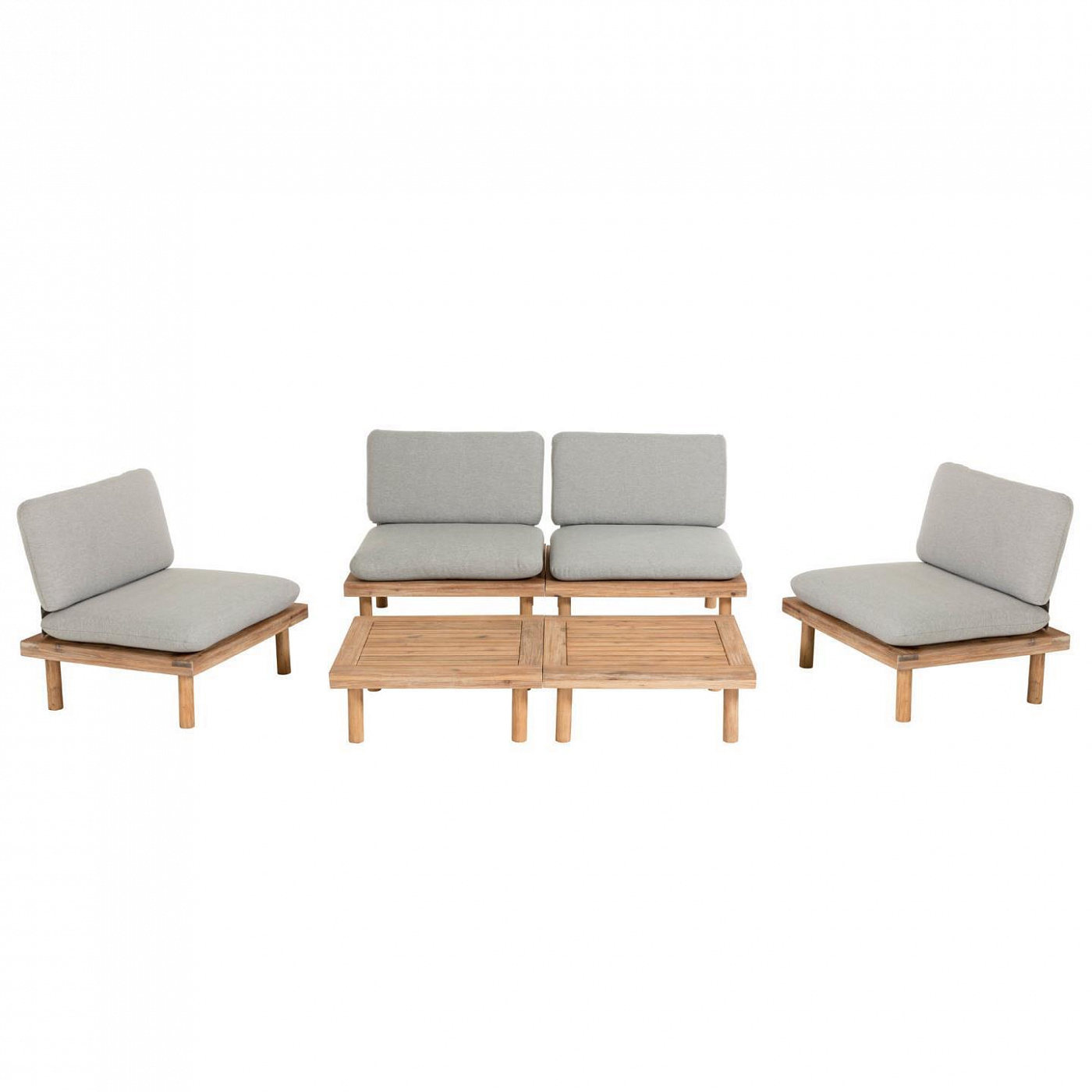 082125 Угловой комплект 4 кресла 2 столика La Forma Viridis  - Вид №3