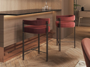 Тканевый барный стул