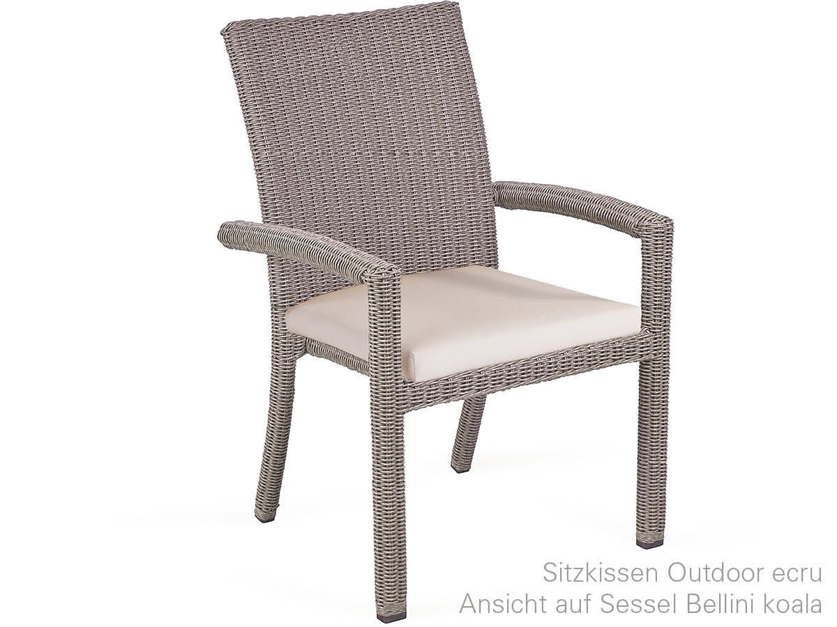 10.00.1455 Кресло Bellini подушка сиденья Outdoor Classic Ecru Mbm  - Вид №1
