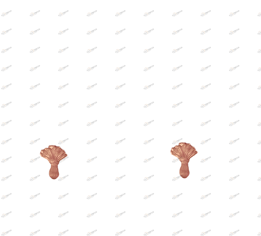 Gentry Home Bexley Cast iron bathtubs with feet Flower rose gold GH100951 