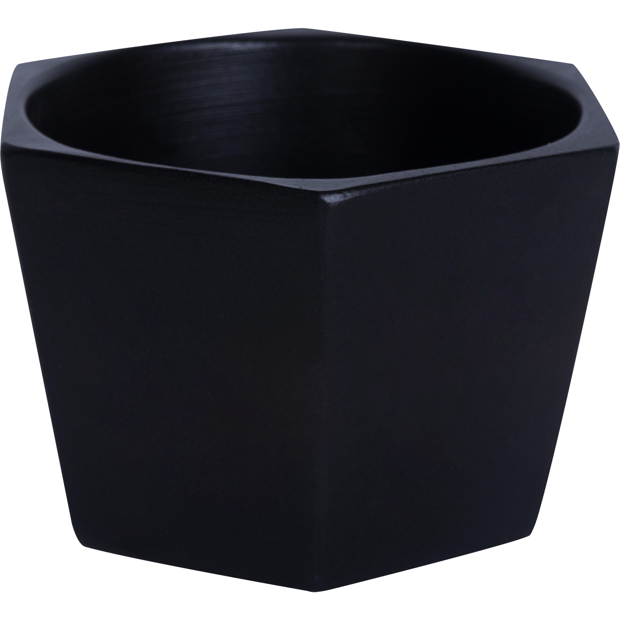 18876060 Кашпо ø14 h9 см v0.75 л керамика чёрный Эджес Santreyd  - Вид №1